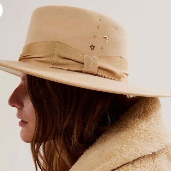 Wyeth x Free People Moon & Star Embellished Fedora Hat in  display picture 3